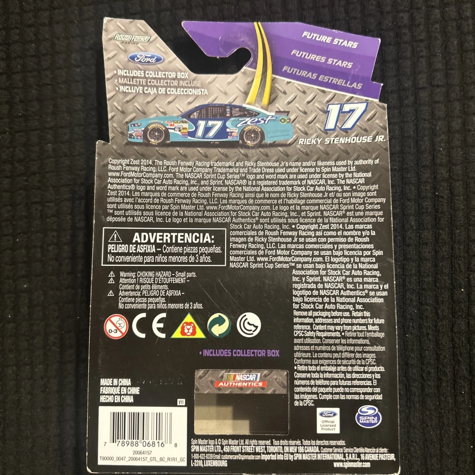 Ricky Stenhouse Jr. #17 Zest - Nascar Authentics 1/64 Diecast 2014 - Unopened - Image 2 of 3
