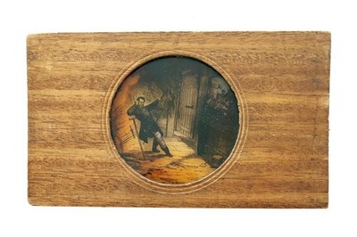 John Wilkes Booth c1865 Magic Lantern hand painted glass slide Abraham Lincoln 