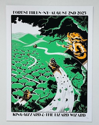 King Gizzard & The Lizard Wizard Forest Hills NY Poster #'d N2 8/2