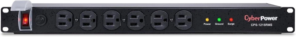 Versatile 12 Outlet Rackmount Surge Protector with 15 ft Cord Retention Tray - Image 3 of 4