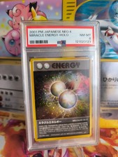Pokemon Card Miracle Energy Holo Neo Destiny Rare 2000 Japanese PSA 8 Swirl