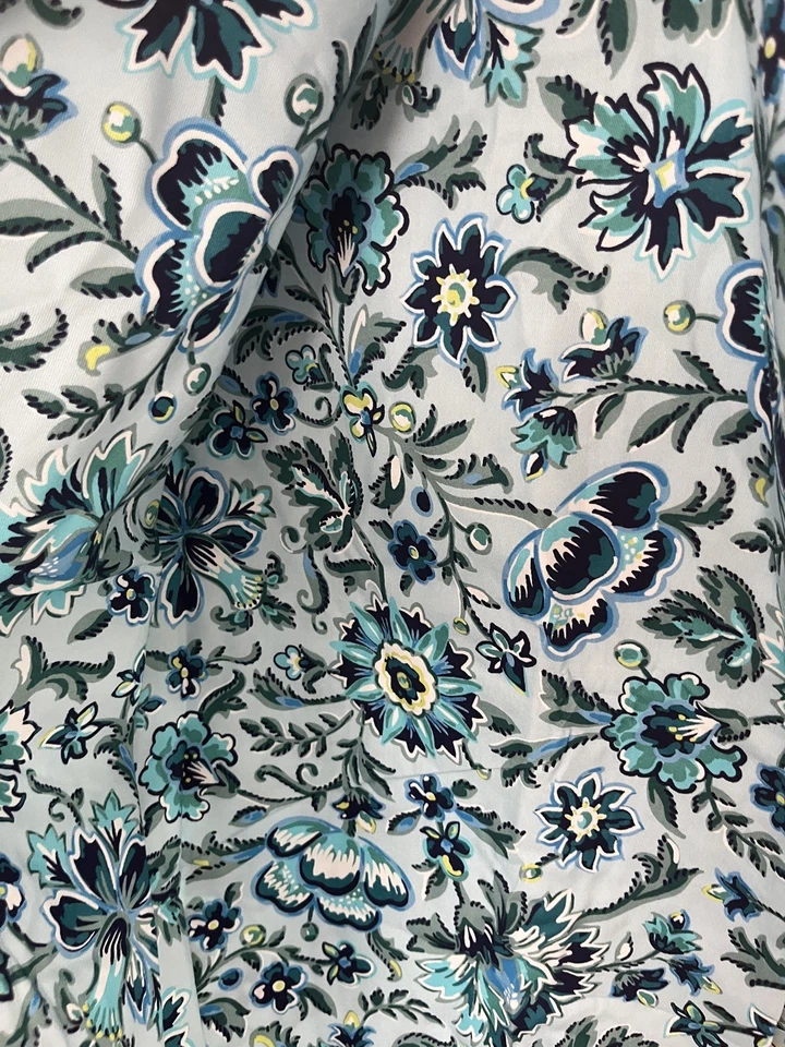 Vera Bradley Turquoise Blue Floral Shower Curtain NWOT - Image 3 of 4