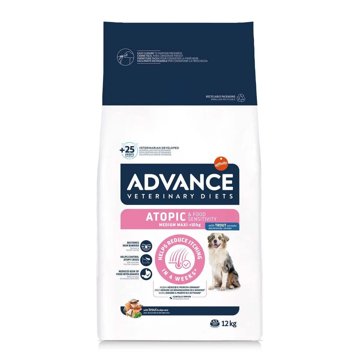 Affinity Advance Veterinary Diets Advance Veterinary Diets Atopic Con Trota Crocchette Cane - Set %: 2 X 12 Kg - Immagine 2