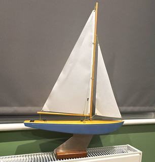 Grove Pond Yachts England Wooden Model Sailing Boat with Display Stand