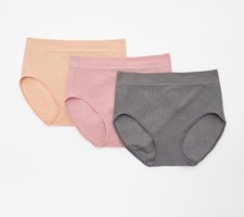 Maya J Women's Panties Sz S Breezies Featherlite Seamless Multi-colored A681661