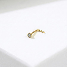 14K Solid Gold Round Cut Lab Grown Diamond Be...