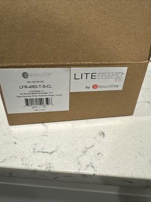 Lite frame 2.0 / 4in  Down light Trim, Clear Specular Finish, Polished Flange Le
