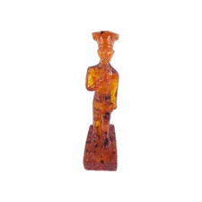 UNIQUE ANCIENT EGYPTIAN Statue Stone Yellow Amber Percious King Amun Sculpture 