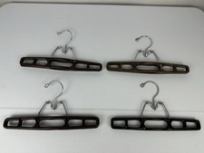 Vintage Lot of 4 Tamor Type Plastic Clamp Hangers Pants Skirts Trouser Y