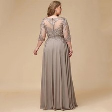 Mother of The Bride Dress Customized Floor Length A Line Chiffon Summer Wedding