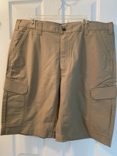 New Carhartt Force Relaxed Fit RipStop Cargo Work Shorts 40 Dark Khaki NWT