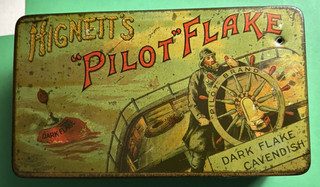 1910's Vintage Hignett's Pilot Flake Dark Flake Tobacco Tin Cavendish