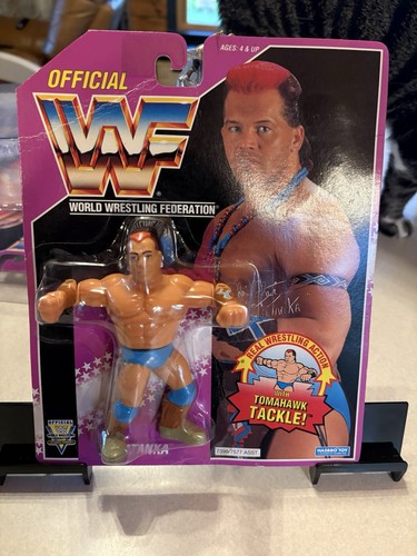 1993 Tatanka Purple Card  WWF Hasbro MOC - Ships I...