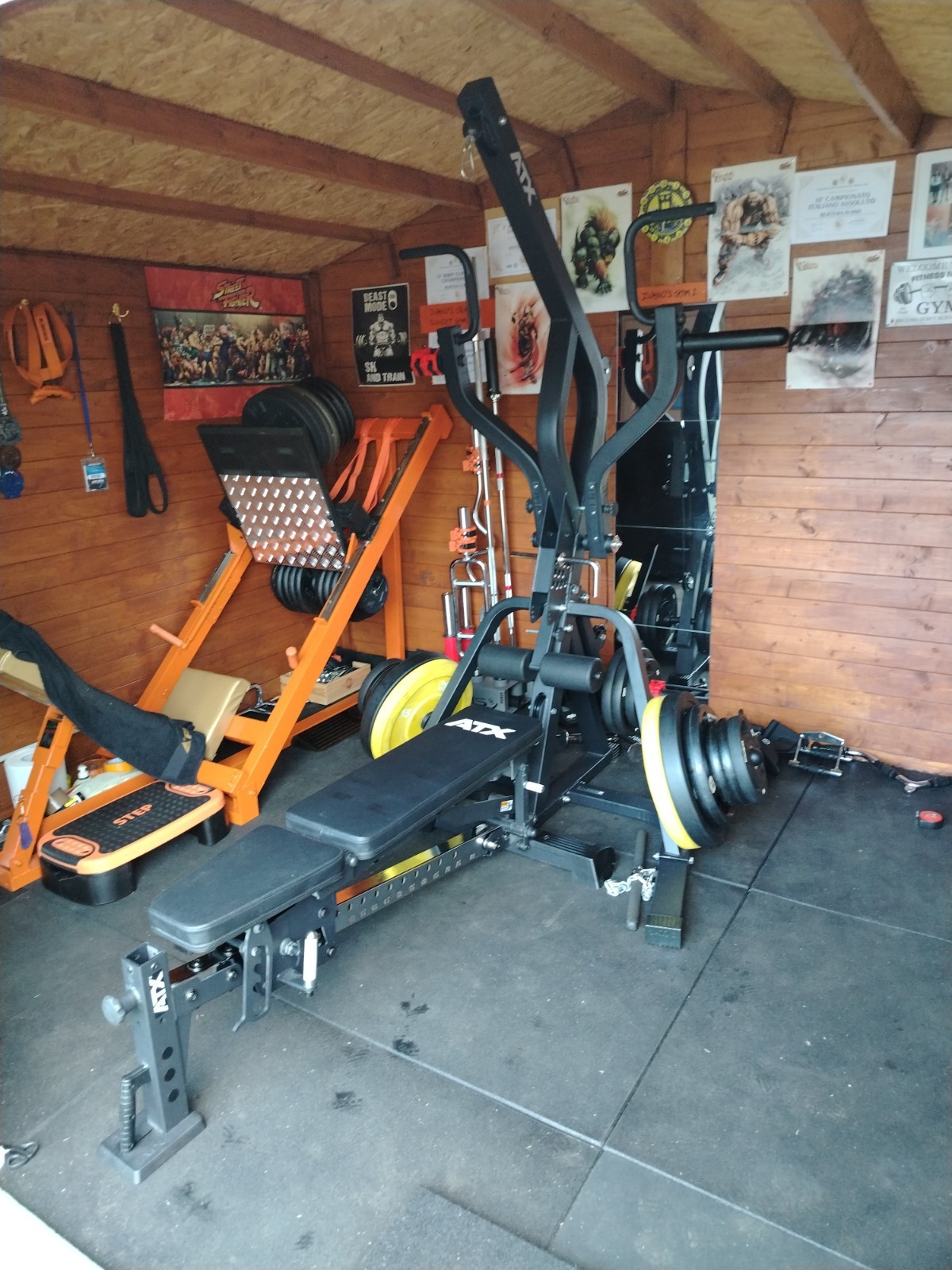 ATX Multistazione 3 In 1 Con Barra Squot+5barre Ergonomiche+panca