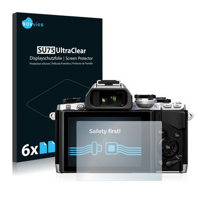 6x Folie für Olympus OM-D E-M10 Schutzfolie Displayschutz Display Schutz Klar