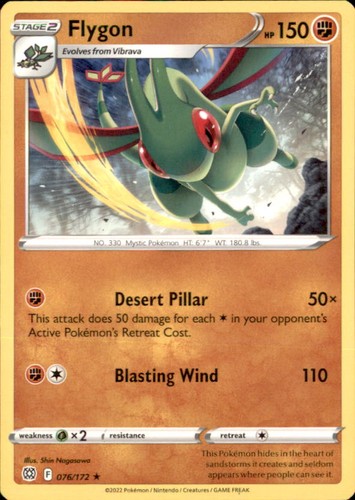Pokemon Flygon 76/172 Brilliant Stars Non-Holo