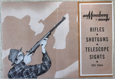 Escaso 1955 O.F. Mossberg & Sons, inc. Rifle, Escopeta, Telescopio Mira Catálogo