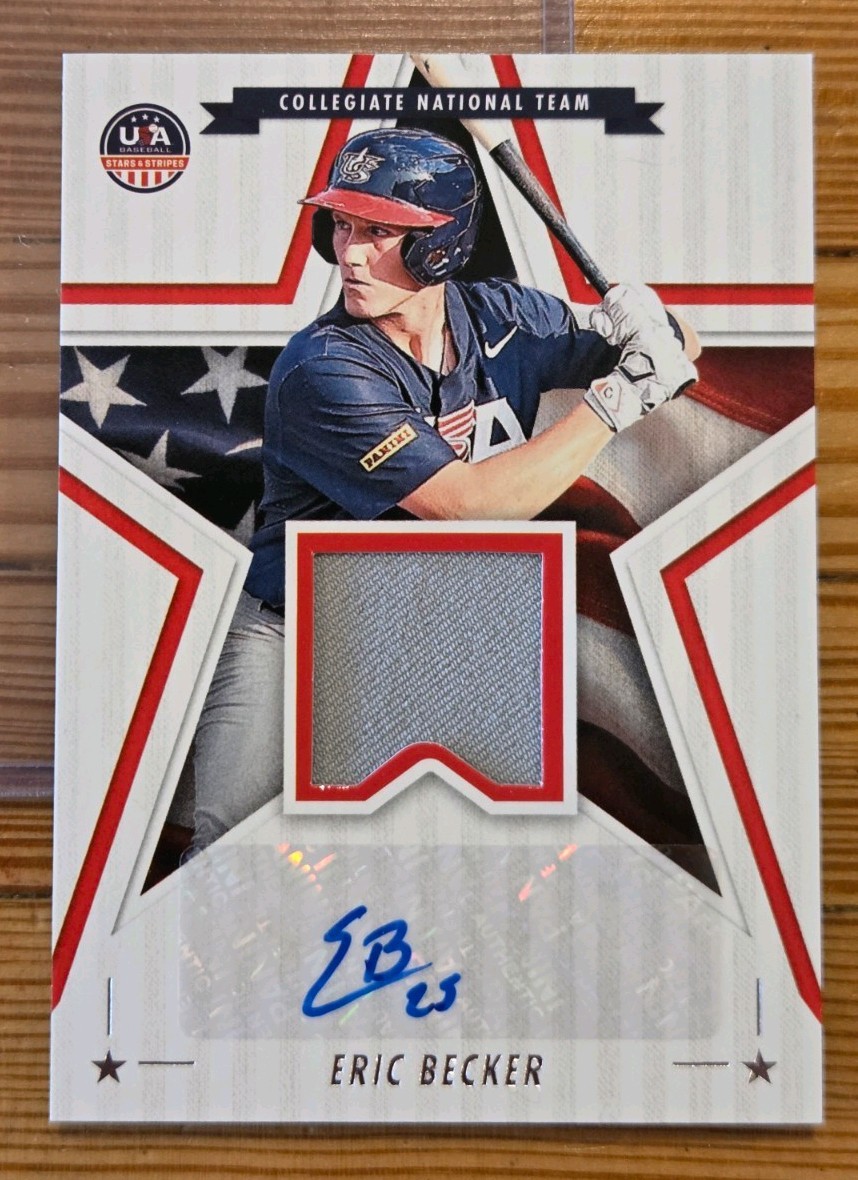 Eric Becker 2025 Panini Stars and Stripes USA Auto Relic Autograph