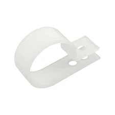 50 Pcs 1 Inch R-Type Nylon Cable Clamp，White 1" Plastic Wire Clips Fasten