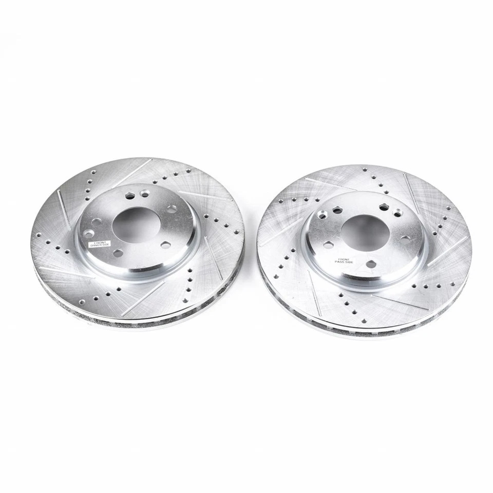 Power Stop Brake Rotors For Mercedes-Benz CLK430 1999-2003 Front Evolution Pair - Image 2 of 4