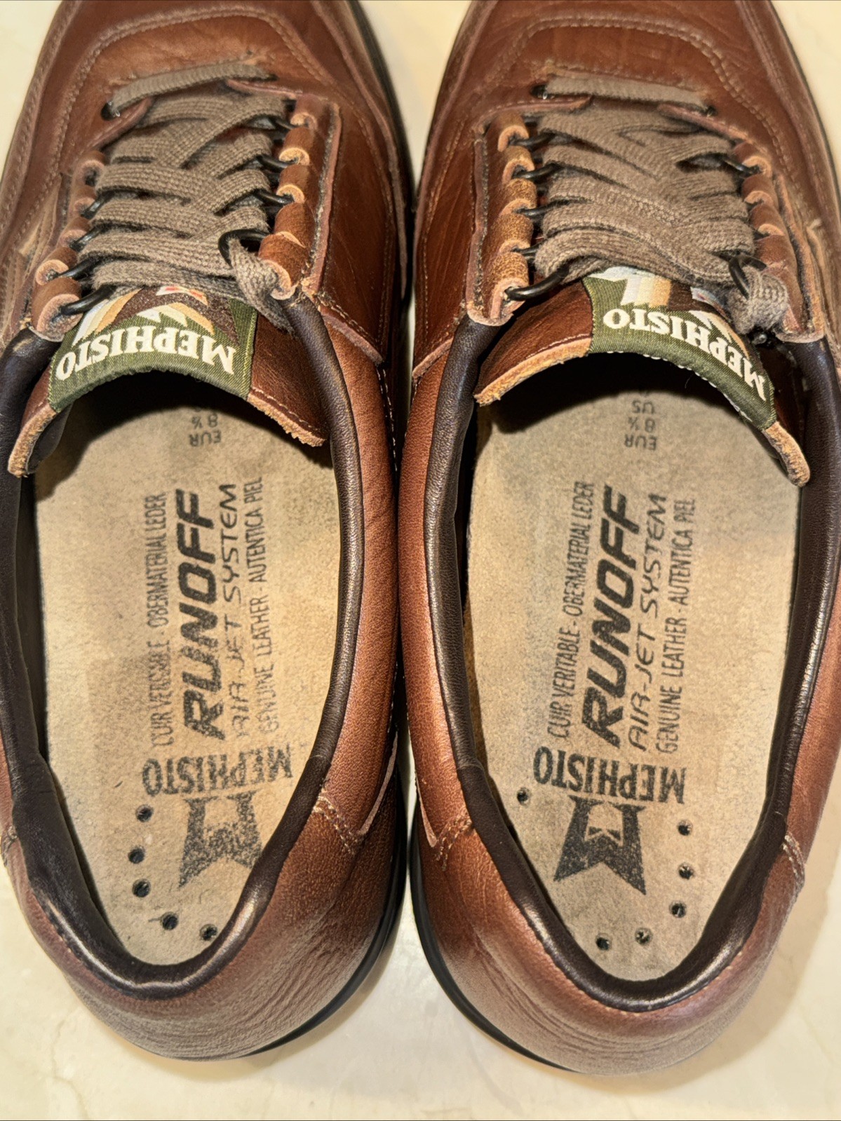 MEPHISTO ‘MATCH’ MENS BROWN FULL GRAIN LEATHER WALKING SHOES SIZE 9 $425 image 9