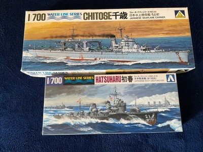 Aoshima 1:700 No.88 + 418 IJN Seeflugzeugträger CHITOSE und Zerstörer HATSUHARU