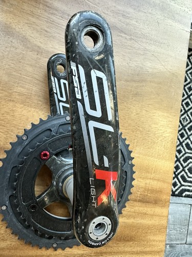 Pédalier FSA SL-K Carbone - 172,5 Mm, 39/53T, Axe 22 Mm, Pour Vélo De Route