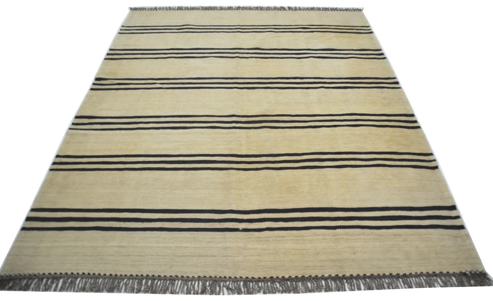 IC664 Handgewebter Teppich Wolle Ghashgai Kelim ohne Farbstoff  243 x 197 - Bild 4 von 4