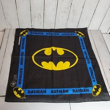 VINTAGE DC COMICS 1989 BATMAN 22" X 21" COTTON SCARF BANDANA Set OF 2