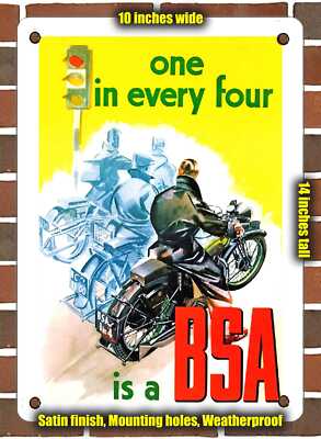 Metal Sign - 1936 One in Every Four is a BSA - 10x14 Inches