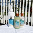 Bath & Body Works At the Beach Spf 50 Sunscreen Travel Shampoo Conditioner Lot