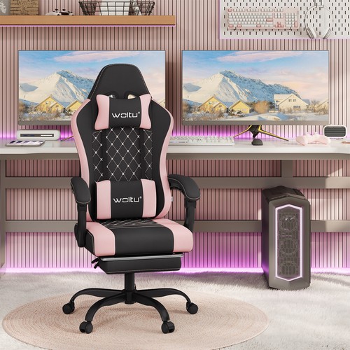 WOLTU Gaming Stuhl mit Massagefunktion Fußstütze