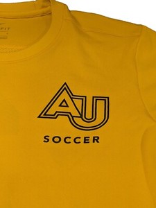 Nike Soccer Jersey Women's Medium AU #2 Gold Yellow Performance Athletic Dri Fit