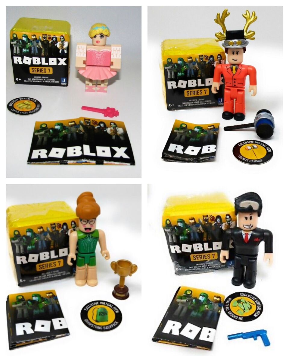 Roblox Series 7 Figure Virtual Item Code Purple Blind Bag 2 Black Box Lot  191726015048