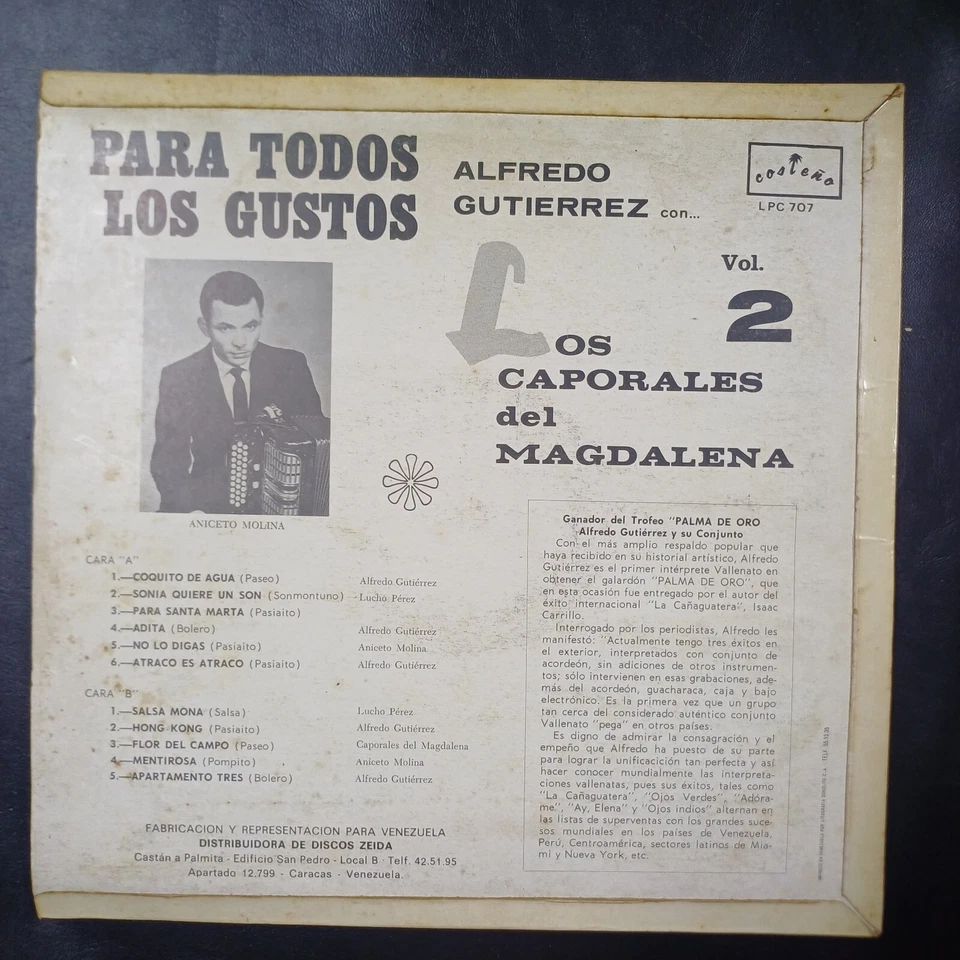 Alfredo Gutierrez con Los Caporales Del Magdalena ‎– Salsa Mona - Venezuela, 70s - Image 2 of 3