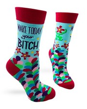Fabdaz Make Today Your Bitch Funny Motivational Saying Women's Novelty Socks