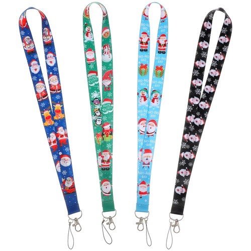 4 Pcs Mobile Phone Rope Lanyard Man Attachment Christmas Lanyards