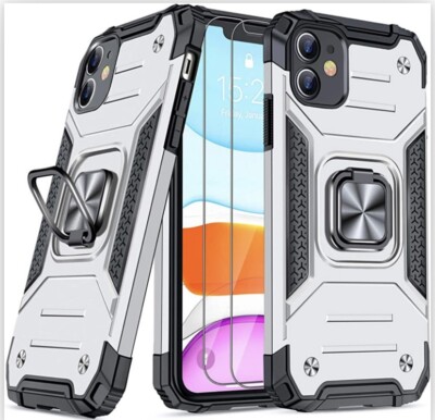 Silver iPhone 12 Cell Phone Case (fits iPhone 12 and iPhone 12 Pro Phones)