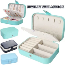 Portable Travel Women/Girls Jewellery Box Storage Organizer Travel-Friendly Case