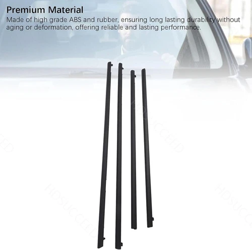 4pcs Door Window Reveal Molding Weatherstrip Fit For 2008-2009 Pontiac G8 GT GXP - Picture 7 of 14