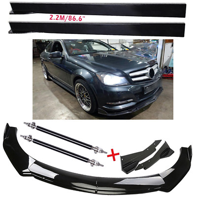 Front Bumper Lip Spoiler Diffuser Side Skirt Splitter Rear For Bens Body Kits