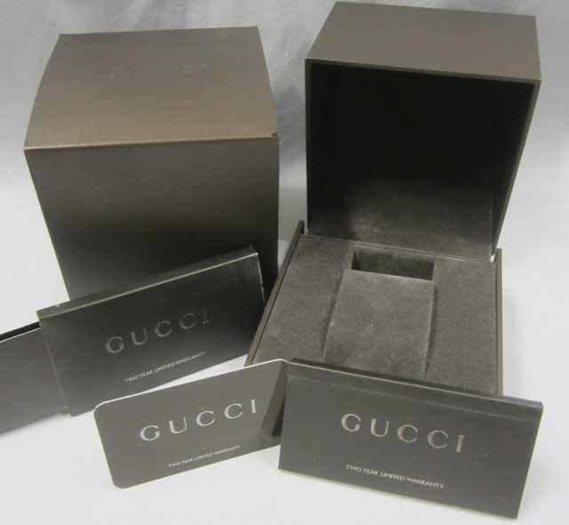 GUCCI Unisex Watch Box & Sleeve Instructions Book Open Intl 2 Year Warranty Card | eBay