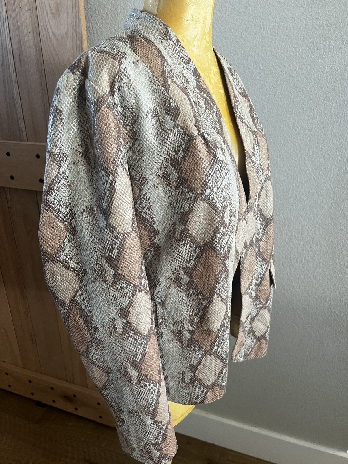 CHICO'S  Jacket PYTHON SNAKE SKIN PRISCILLA  COAT… - image 9