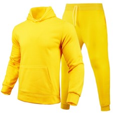 Mens Sweatsuit Long Sleeve Tracksuit Set Men Hooded Running Casual With Pockets