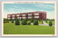 Forest City Elementary School Forest City NC Postcard