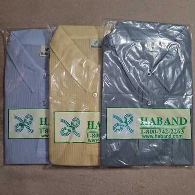 HABAND Shirts Men's Size XL Short Sleeve Button Up Collared Lot (Set of 3) - Image 1 of 4