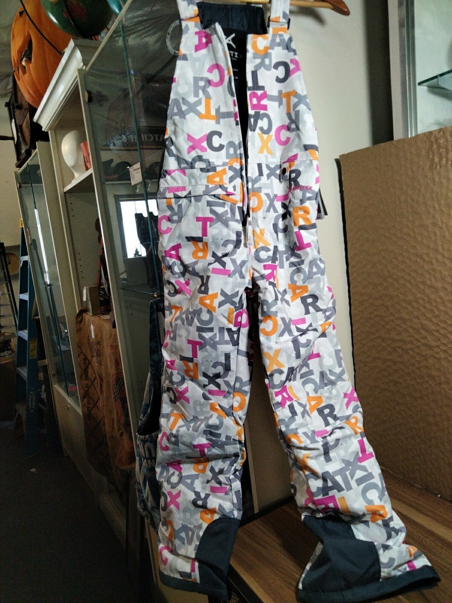 Arctix Kids Insulated Snow Ski Bib Overalls Letter Toss Pink