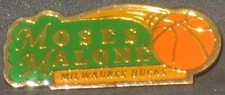 Moses Malone 1991 Vintage Collectible Hat Pin Milwaukee Bucks Imprinted Products