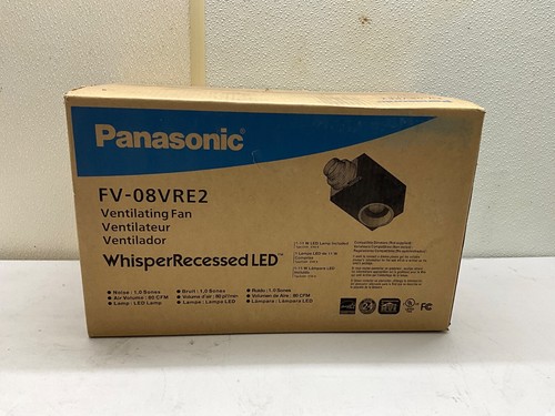 Panasonic FV-08VRE2 Whisper Recessed LED Fan/Light 80 CFM