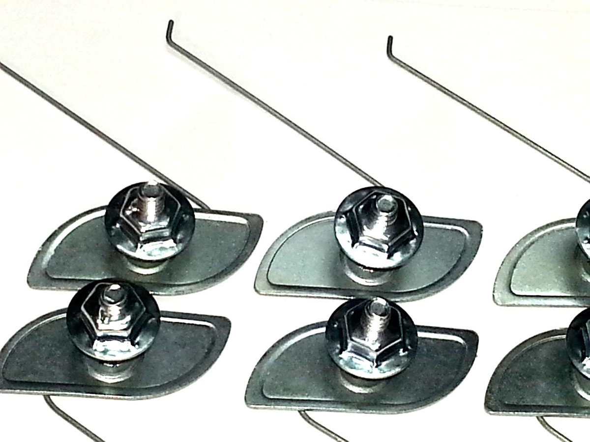 GM 1"-2-1/4" Body Fender Door Quarter Trim Moulding Molding Clips & Nuts 10pc E - Caseificio Mediterraneo - Foto 2